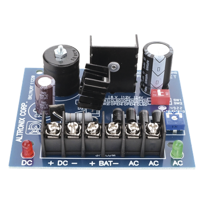 SMP-3 - 6 o 12 o 24 Vcc @ 2.5 A / fuente tipo tarjeta / 1 salida / requiere transformador de entrada / capacidad de baterías / baterías no incluidas.