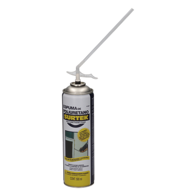 SYS-113-501 - Espuma de Poliuretano / Capacidad 500 ml / Válvula de una sola aplicación / Tubo de extensión incluido