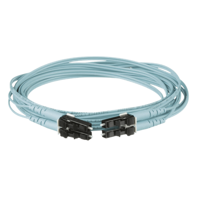 FX2ERLNLNSNM004 - Jumper de Fibra Óptica / Multimodo OM3 50/125 / LC-LC Duplex / OFNR Riser / 4 m (13.12 pies) / Aqua