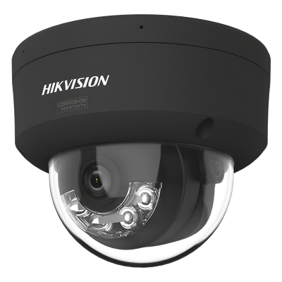 DS-2CD2167G3-LIS2UY(BLACK) - Domo IP 6 Megapixel / Lente 2.8 mm / 98.4 pies IR + Luz Blanca / 2 Micrófonos / IP67 / WDR 130 dB / AcuSense 3.0 / NEMA 4X / AcuSeek / Metal
