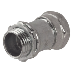 HUB-2903 - Conector Recto Compresión / Acero Galvanizado / 3/4 in / Pared Delgada 10 mm (0.394 in) / Compacto