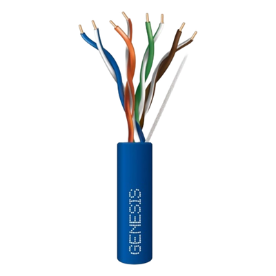 6360-1106/1000 - Bobina de Cable / UTP Cat6 Riser / 1000 Pies / Cobre Sólido / UL CMR / 350 MHz / CCTV y Redes IP / Azul