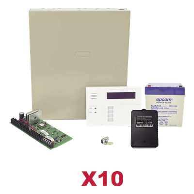 VISTA48KIT10/6160RF - Kit de Paneles de Alarma Híbrido / 8 Zonas Cableadas Ampliables a 48 / Teclado con Receptor Inalámbrico / 3 Particiones / 1 km (3280.8 ft) de Alcance RF