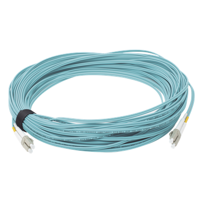 FJ2-LCLC5L-30AQ - Jumper de Fibra Óptica / OM3 50/125 / LC-LC Duplex / OFNR / 30 m (98.43 pies) / Aqua
