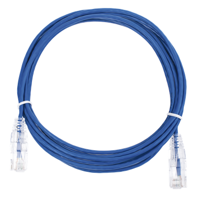 LP-UT6-300-BU28 - Cable de Parcheo Slim UTP Cat6 / 3 m (9.84 pies) / 28 AWG / Azul / RJ45