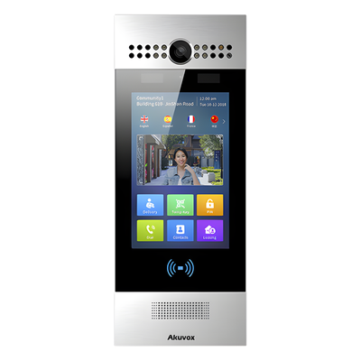 R29CKIT - Videoportero IP / Pantalla Táctil 7" / Reconocimiento Facial / Dual Cámara 2MP / IP65 / IK06 / PoE / SIP / ONVIF / Android / QR y PIN / RFID 125kHz/13.56MHz / Bluetooth