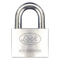SYS-LCA-C60 - Candado de alta seguridad / Acero anticorte / Horquilla 50 mm (1.97 pulgadas) / Llave disco Abloy / Cromado