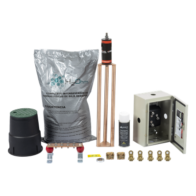 KIT-MASTER-400K-V2 - Kit de Tierra Física Con Electrodo Magnetoactivo Capacidad Max: 400 AMP