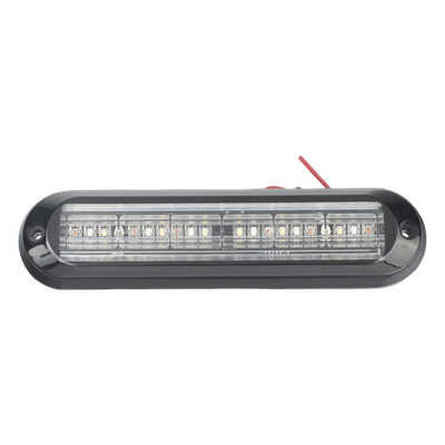 XLT1835RBA - Luz Auxiliar Ultra Brillante / 18 LEDs 3W / IP67 / Rojo/Azul/Ambar / 142.6x36x14mm / 10-30VDC / 0.47x0.12x0.05ft