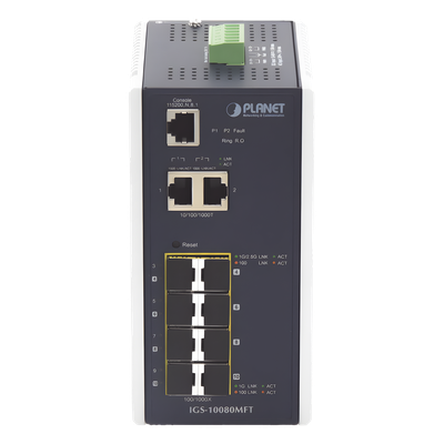 IGS-10080MFT - PLANET IGS-10080MFT switch Gestionado Gigabit Ethernet (10/100/1000) Azul, Blanco