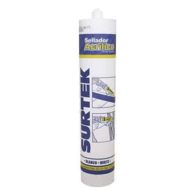 SYS-113-505 - Sellado Acrílico / Color Blanco / Contenido 280 ml / Secado 5 min Película / Lijable y Pintable / Resistencia -40°C a 100°C