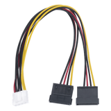 101-502-385 - Cable Doble de Corriente SATA / Compatible con DVR's epcom / HIKVISION / 25 cms de Longitud