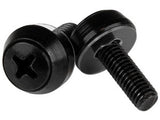 StarTech.com Paquete de 50 Tornillos de Montaje M5x12mm - Negro tornillos & tuercas Acero Chapa metálica Uso general M5