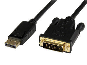 Cable Activo DisplayPort a DVI-D 1.8m - 20 Pin, Resolución 1080p, Conector Macho-Macho