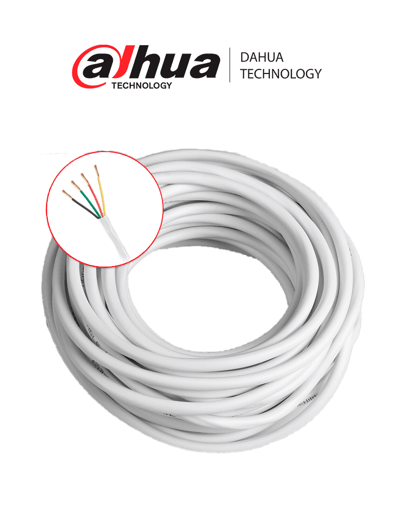 DAHUA CABLE RVV4- Rollo de Cable de 6 Metros/  4 Hilos RVV/  para Videoporteros Analogicos/