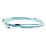 UOC-3 - Jumper de Fibra Óptica Multimodo LC-LC duplex 10 G, 50/125 OM3, Color Aqua, 3 Metros