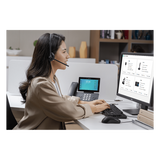 UH34-LITE-DUAL-UC - Diadema Alambrica / Dual / USB-C/A / Cancelación Pasiva de Ruido / 110 g / Brazo 320°