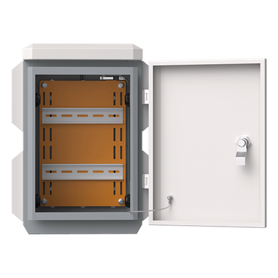 WI-IOTBOX01-V3 - Gabinete de Protección IP / Acero SPCC / 180 x 340 x 160 mm / IP55 / Rieles DIN / Montaje Vertical u Horizontal / 4 Placas Laterales Externas