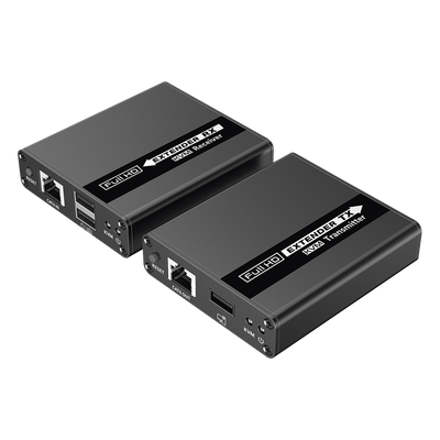 TT223KVM - Kit extensor KVM (HDMI y USB) | 40m a 4k@30Hz  | 70m a 1080P@60Hz | Cat 6, 6a y 7 | CERO LATENCIA | HDR | Salida Loop | Salida de audio de 3.5mm |