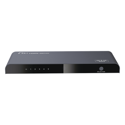 TT501V2.0 - Switch Conmutador HDMI de 5 entradas a 1 salida / 4K @ 60Hz / HDMI 2.0 / HDCP 2.0 / HDMI 3D / Soporta audio estándar, DSD (Direct Stream Digital) y HD (HBR) / Diferentes modos de conmutación, Manual, Control Remoto y RS232.