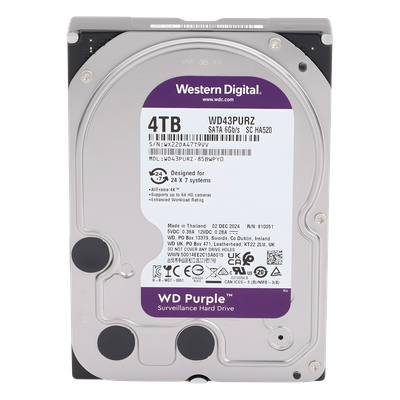 WD43PURZ - Western Digital Purple disco duro interno 4 TB 5400 RPM 256 MB 3.5" Serial ATA III