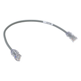 UTP28SP1GY - Cable de Parcheo Cat6 / UTP 28AWG / Diámetro Reducido 3.8 mm / 0.30 m (1 Pie) / Gris / LSZH-CM / PoE++