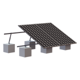 VEKTOR8R3M - Estructura de Montaje Solar / 3 Módulos Fotovoltaicos / Riel Tipo 8 de 4050 mm / Aluminio Anodizado / Resistencia al Viento 136 km/h / Ángulo 20° a 45°