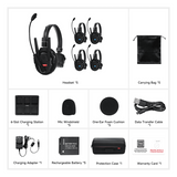 TXPRO5 - Kit Intercomunicadores Inalámbricos / Full-Duplex Simultáneo / Alcance 500 m (1640 ft) / Latencia 80 ms / AEC 2.0 / Batería 24 Hrs / USB-C / Hasta 13 Unidades