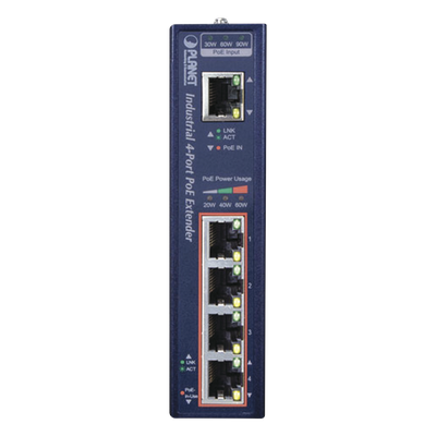 IPOE-E174 - PLANET IPOE-E174 ampliador de red Transmisor de red Azul 10, 1000, 100 Mbit/s