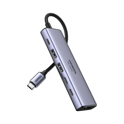 35999 - Hub USB-C 6 en 1 / HDMI 4K@60Hz / 2x USB-A 3.2 Gen 2 (10 Gbps) / 2x USB-C 3.2 (10 Gbps) / PD 100W / Compatibilidad Universal / Driver-Free / Aluminio