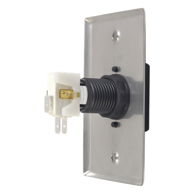 972LESMO - Rci - Dormakaba Botón de Salida / Placas Intercambiables Español/Inglés / LED 12 VCC 972LESMO