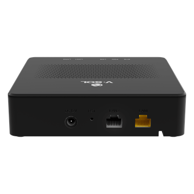 V2902A-XGS - ONU/ONT Bridge XGSPON / 1 Puerto RJ45 10 Gbps / 1 Puerto RJ45 1 Gbps / Conector SC/UPC / 12W Máx / 140×140×34.5 mm / -10 a 55°C