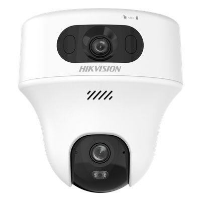 DS-2CFWQ6-D - Hikvision Cámara Turret IP / 6 Megapixel / Doble Lente 2.8 mm y 4 mm DS-2CFWQ6-D