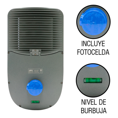 JALP-03-200 - Luminario Urbano con Fotocelda / 200W / Flujo Luminoso 32 000 lm / Ángulo de Luz 105°-135° / IP65 / Montaje en Poste o Brazo / Vida Útil 50 000 h.