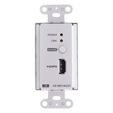 VE1801AUST - Transmisor HDMI / 4K 60Hz 4:2:0 / HDBaseT-Lite 40m / PoH / Placa de pared US / 131 pies