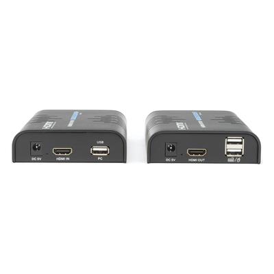 TT373KVM - Kit extensor KVM (HDMI y USB) hasta 120 metros / Resolución 1080P @ 60 Hz/ Soporta Cables de red STP y UTP CAT5/5E/6 /  HDMI 1.3 / HDCP 1.2 / PCM / Transmite el Video, Mouse, Teclado y Controla tu DVR vía USB a distancia