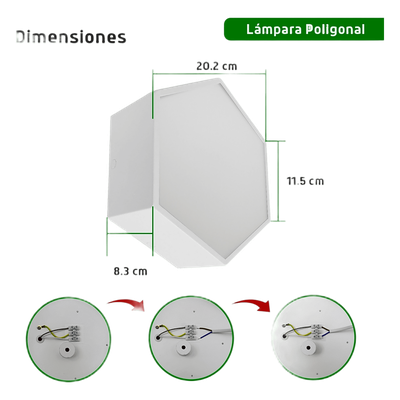 JLCR-2008-B - Jwj Lámpara LED Poligonal / 18 W / 1 800 lm JLCR-2008-B