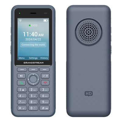 WP836 - Teléfono IP Wi-Fi Inalámbrico / Wi-Fi 6 Doble Banda / IP69K / Batería 3000 mAh / 4 Vías Conferencia / Bluetooth / USB-C