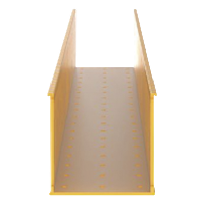E4X4YL6 - Canaleta Ranurada de PVC sin Tapa, Fiber-Duct™, 4 in de Ancho, 4 in de Alto y 1828.8 mm de Largo, Color Amarillo