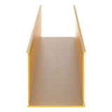 E4X4YL6 - Canaleta Ranurada de PVC sin Tapa, Fiber-Duct™, 4 in de Ancho, 4 in de Alto y 1828.8 mm de Largo, Color Amarillo