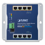 WGS-804HP - Switch Industrial No Administrable / 8 Puertos Gigabit / 4 Puertos PoE+ 802.3at / 120 W / Montaje Múltiple / Alimentación Dual con Failover