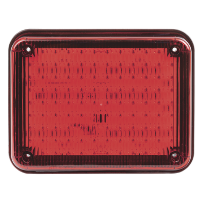 XLTE515R - Luz de Advertencia LED / 104 LEDs / 9x7" / 12 VCC / 1 A Máx / 10 Patrones de Destello / Montaje Permanente / Rojo