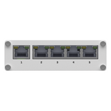 TSW110 - Switch Industrial No-Administrable / 5 Puertos Gigabit / Aluminio DIN / -40 a 75 °C / 9-30 VDC / 1.8 W / 10 Gbps Full Duplex