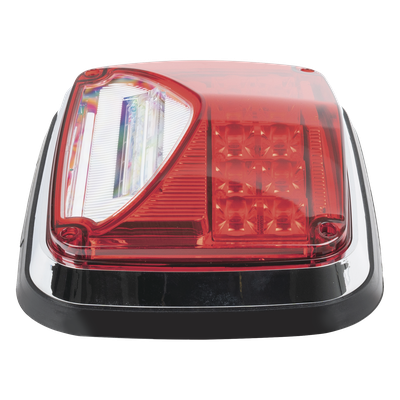 XLTE1755R - Luz de Advertencia LED / 8 X 6" / Color Rojo / Luz de Trabajo Blanca 12 W / 11 Patrones de Destello / IP67 / 12-30 VCC