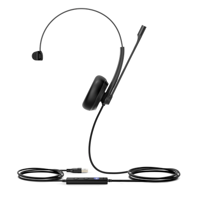 UH34-MONO-TEAMS - Auricular USB Monoaural / Cancelación de Ruido Pasiva / USB-A Plug-and-Play / Indicador de Ocupado / Active Protection / Compatible Windows y Mac