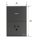 JTL-G7744 - Placa con Interruptor Sencillo y 1 Toma  Corriente 10 -15 A 127 V  60 Hz.