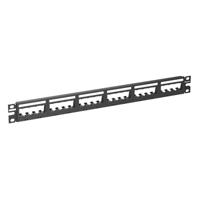 UICMPP24BLY - Panel de Parcheo Modular / 24 Puertos / 1UR / 19in / Plano / Sin Blindaje / TIA-606-C