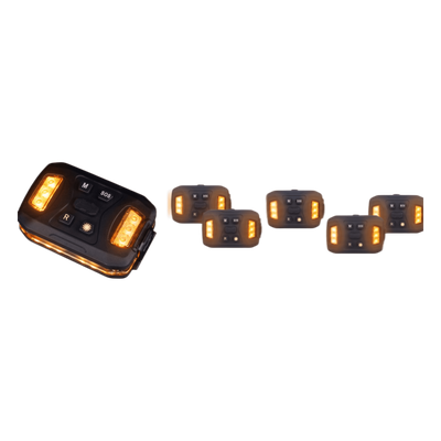 XLTD-2735-A - Luz de Advertencia Múltiple XLTD2735A / 26 LEDs Rojo/Azul/Blanco / IP67 / Magnética / Recargable 1200mAh / 72x48x29mm