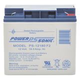 PS-12180-F2 - Power Sonic Batería de Respaldo AGM/VRLA / 12V / 18 Ah PS-12180-F2