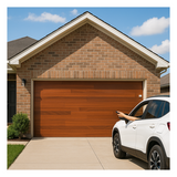 APDOOR-108GF - Accesspro Puerta de Garage / Estilo Americano / Acabado Laminado Madera Clara APDOOR-108GF